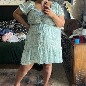 Impressions boutique floral blue dress size 2x